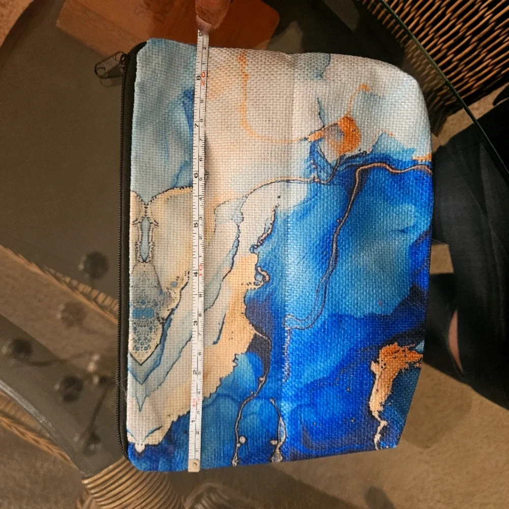 Small fabric Makeup bag with brushes